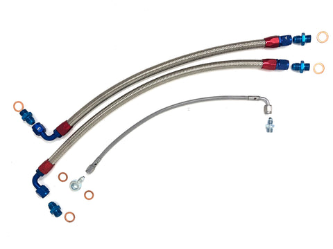 DIFtech Standard Turbo Line Kit for S14 SR20 Bottom Mount Oil & Coolant 10035