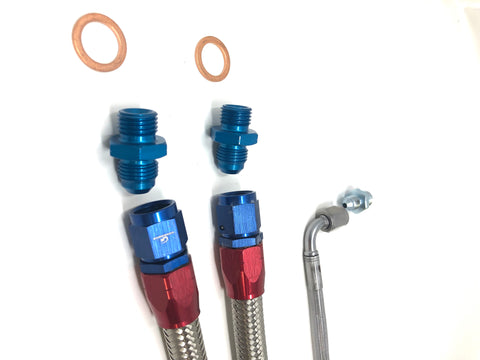DIFtech Standard Turbo Line Kit for S14 SR20 Bottom Mount Oil & Coolant 10035