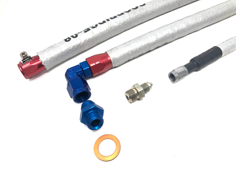 DIFtech Premium Turbo Line Kit for S13 CA18 Bottom Mount Oil & Coolant 10051