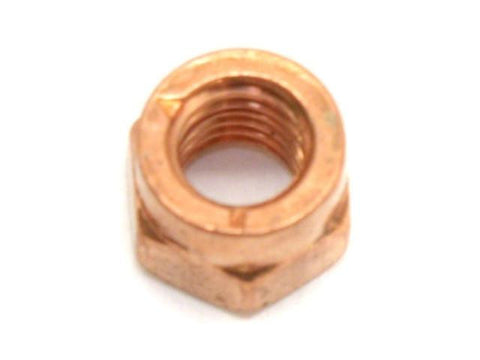 DIFtech Exhaust Nut M6 x 1.0 Slit Locking Head Copper 9mm Hex 10421 - Diftech