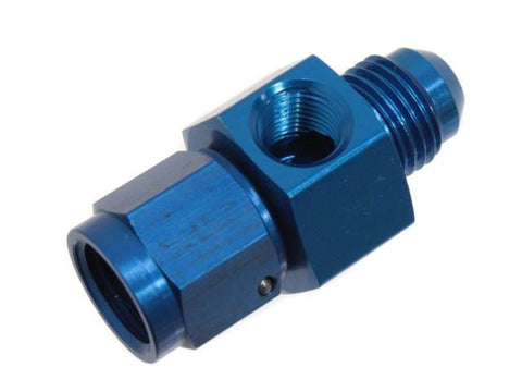 DIFtech Fitting - In-line Sensor AN-6 female-to-male w/ 1/8 NPT Cross Port 10023 - Diftech