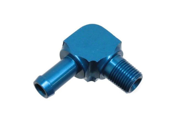 DIFtech 90 Degree Fuel Fitting 1/8 NPT Male to 8mm(5/16) Hose Barb 6061 Al 10543 - Diftech