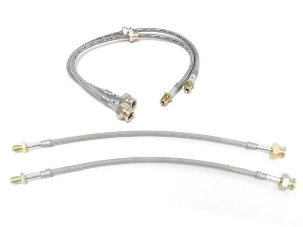 DIFtech SS Braided Brake Lines for 240sx using 300ZX calipers Front & Rear 10443 - Diftech