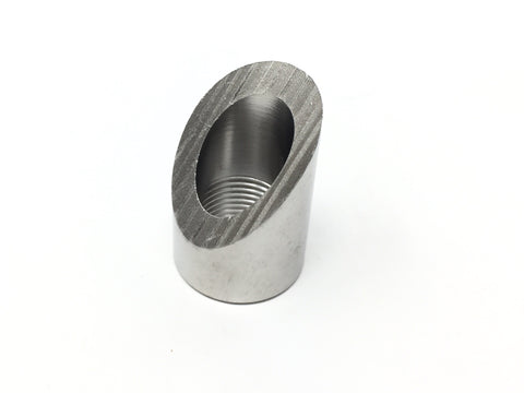 DIFtech Weldable O2 Sensor Bung M18 x 1.5 Notched Stainless Steel Angled 10710 - Diftech