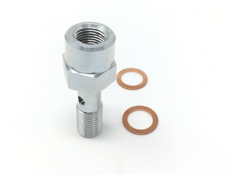 DIFtech Banjo Bolt with Sensor Port M10 x 1.25 bolt w/ Tapped 1/8" NPT 10688 - Diftech