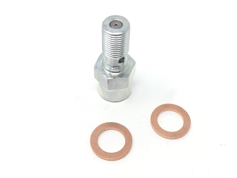 DIFtech Turbo Banjo Bolt with Sensor Port 7/16-24 .04" restrictor 1/8" NPT 10722 - Diftech