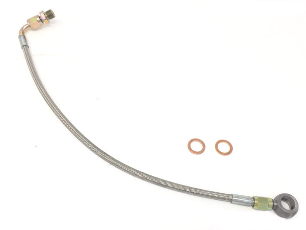 DIFtech Braided Turbo Line for S13 S14 SR20DET Bottom Mount Oil feed 14" 10517 - Diftech