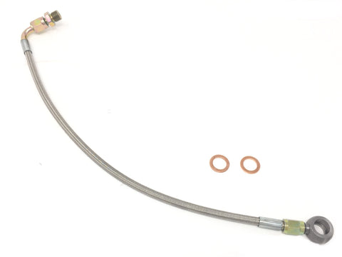 DIFtech Braided Turbo Line for S13 S14 SR20DET Bottom Mount Oil feed 14" 10517 - Diftech