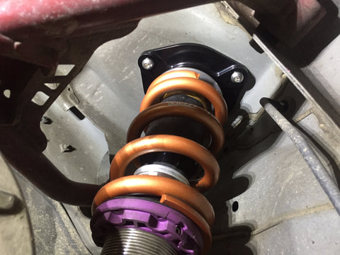 DIFtech Front Shock Hats for Nissan 370Z KW Variant 3 Suspension Mounts 10628-01 - Diftech