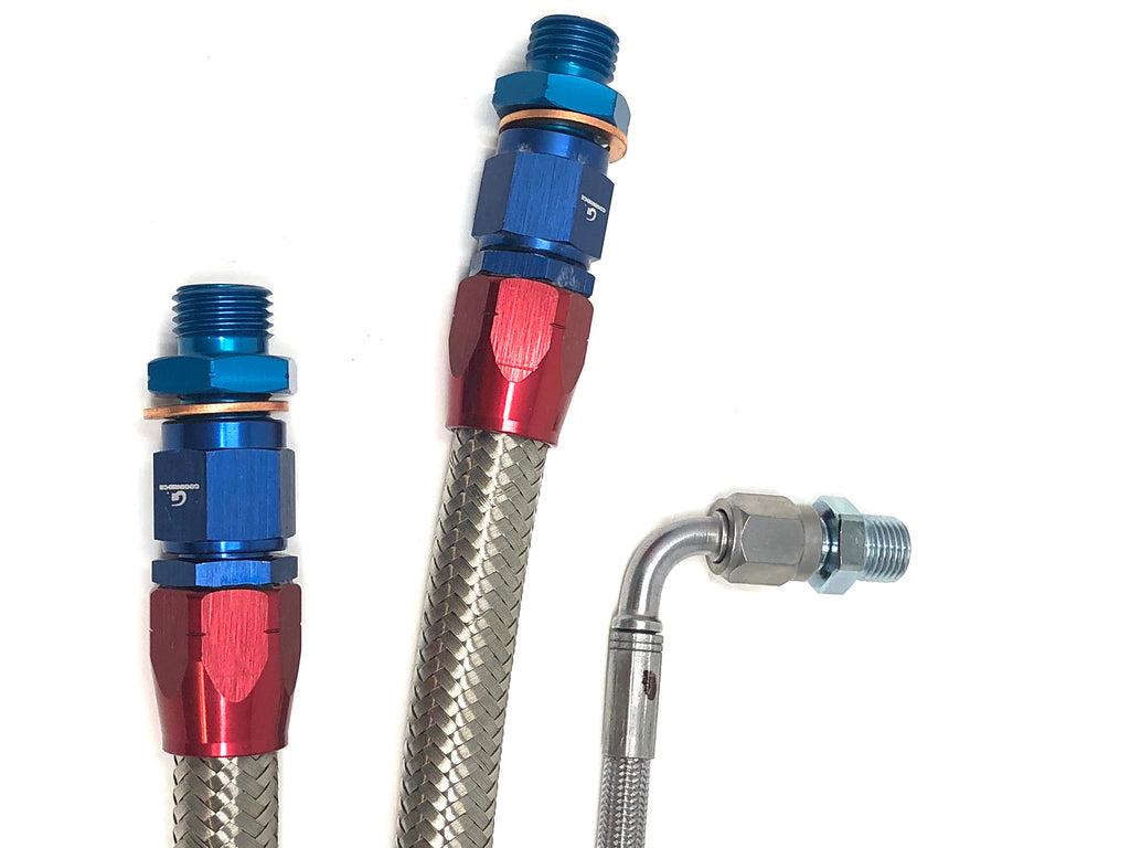 DIF 10035 S14 SR20DET Turbo Oil & Coolant Lines Kit Bottom Mount