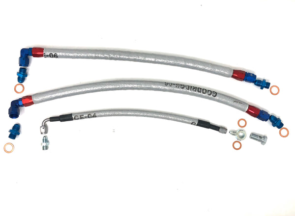 DIFtech Premium Turbo Line Kit for S14 SR20 Bottom Mount Oil & Coolant 10048