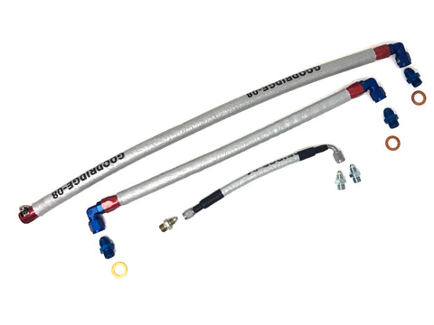 DIFtech Premium Turbo Line Kit for S13 CA18 Bottom Mount Oil & Coolant 10051