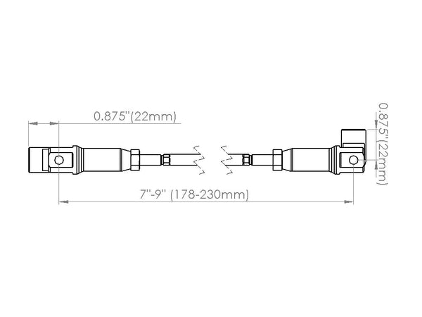 DIFtech Single Adjustable Splitter Support Rod Quick Release 7