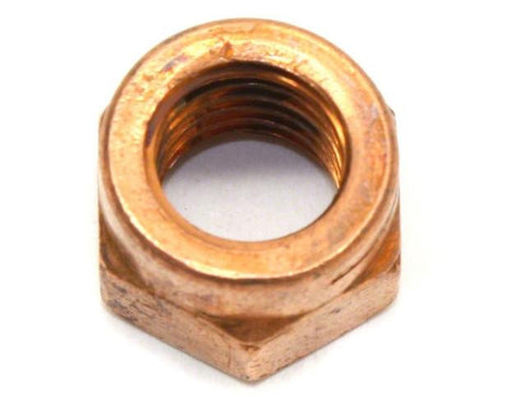 DIFtech Exhaust Nut M12 x 1.75 Slit Locking Head Copper 17mm Hex 10426 - Diftech