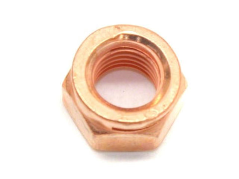 DIFtech Exhaust Nut M8 x 1.25 Slit Locking Head Copper 13mm Hex 10423 - Diftech