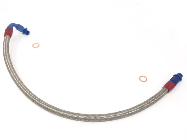 DIFtech Braided Turbo Line for S14 SR20DET Top Mount Coolant Feed/Ret 22" 10510 - Diftech